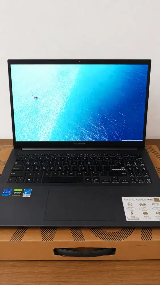 Laptop gaming editing Asus Vivobook PRO 15 OLED RTX 3k mulus