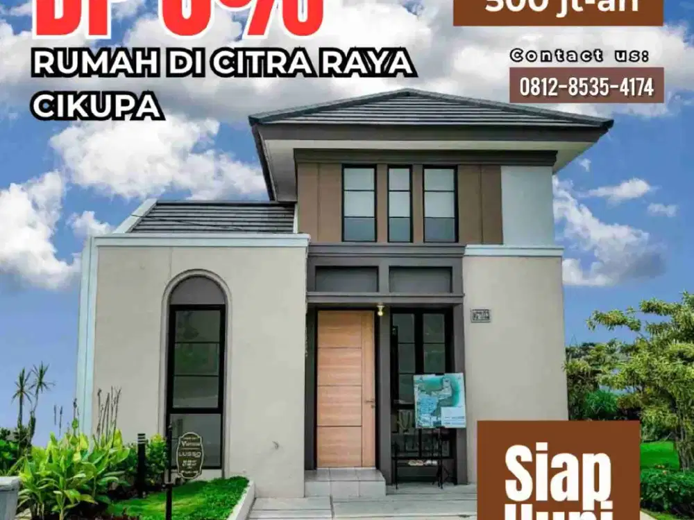 dijual rumah DP 0 cluster premium citra raya Cikupa Tangerang
