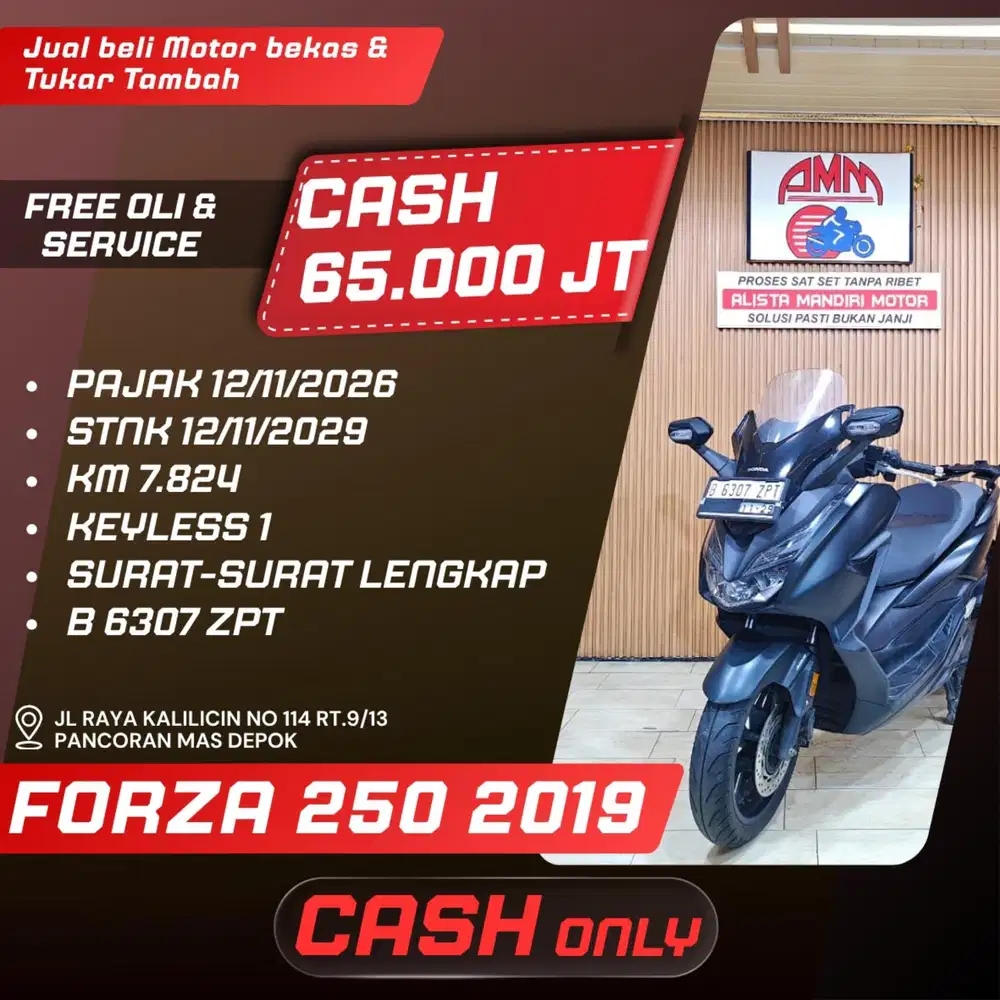 FORZA 250 2019 PAJAK HIDUP KM LOW CASH ONLY SPAYLATER KREDIVO ALISTA
