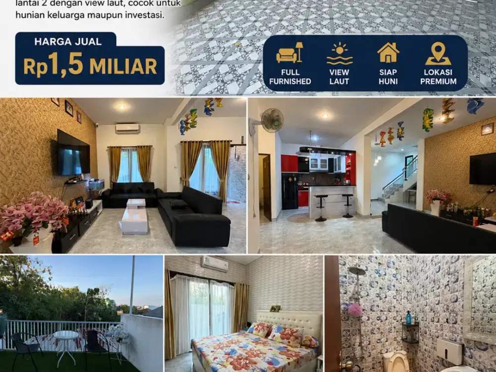 Rumah 2 Lantai Full Furnished dengan View Laut di Nusa Dua – Siap Huni