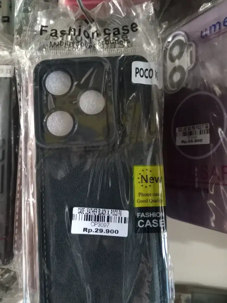 CASE LEATHER BLACK POCO F6 ATLANTIS DAHSYAT