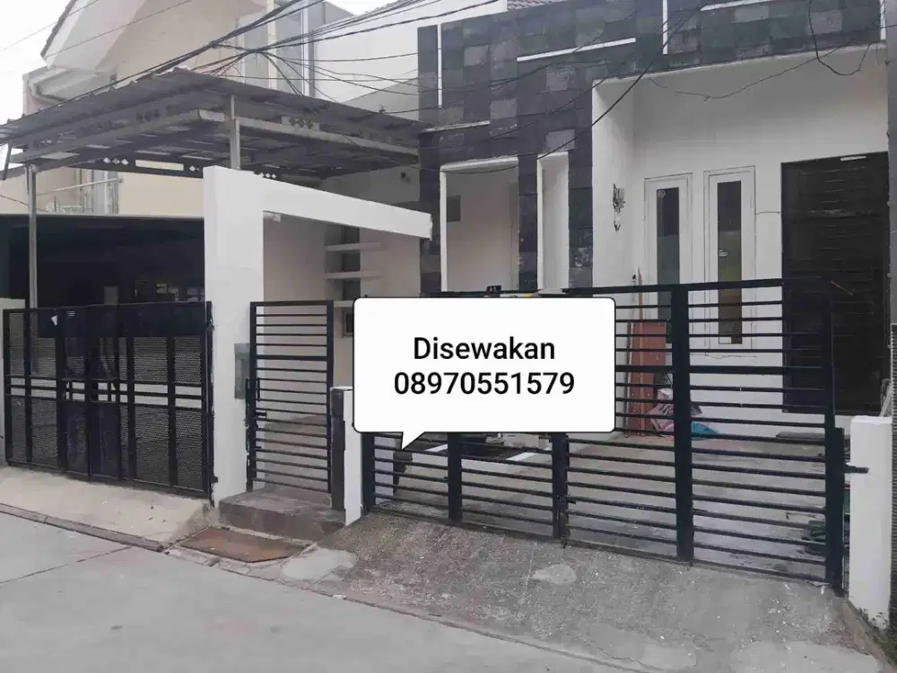 Disewakan rumah minimalis uda tinggi dari jalan, cluster systen di kelapa gading jakut