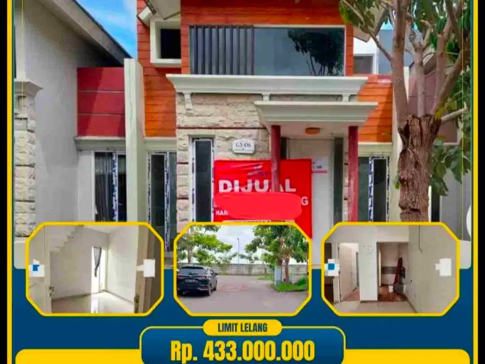 DIJUAL RUMAH LELANG BANK DEKAT BANDARA JUANDA SELATAN SURABAYA