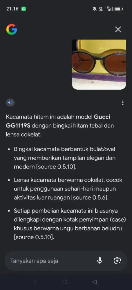 Gucci G1119S ori like new