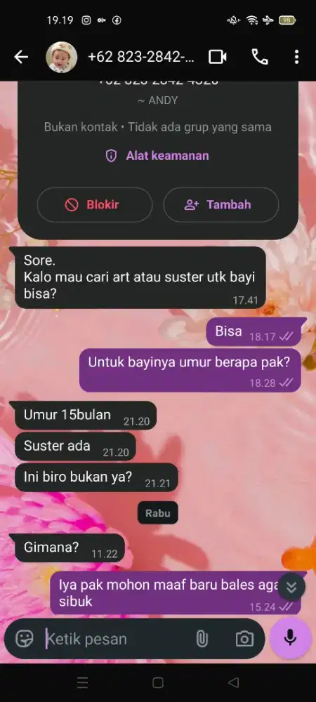 Di butuhkan segera pengasuh bayi umur 15bulan mmong saja