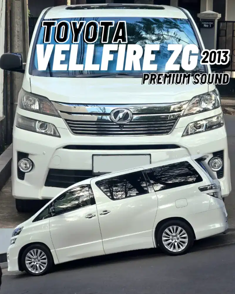 LOW KM !!! Toyota VELLFIRE ZG Premium Sound 2013 PUTIH Siap PAKAI