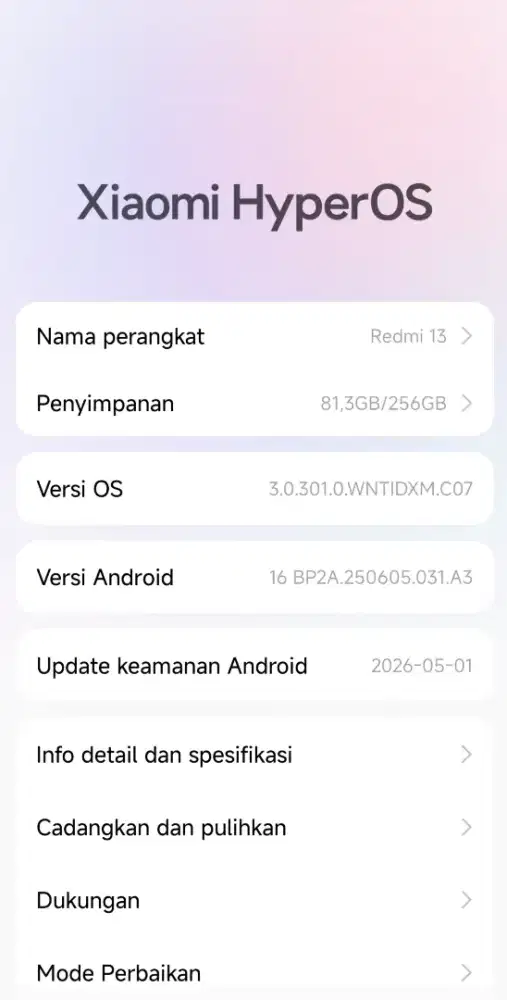 Jual hp Xiaomi redmi 13 NFC