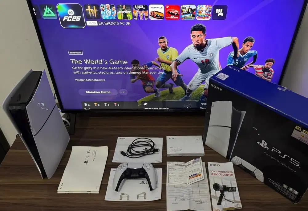 PS5 Slim Digital 1TB + FC26 (mulus & lengkap)