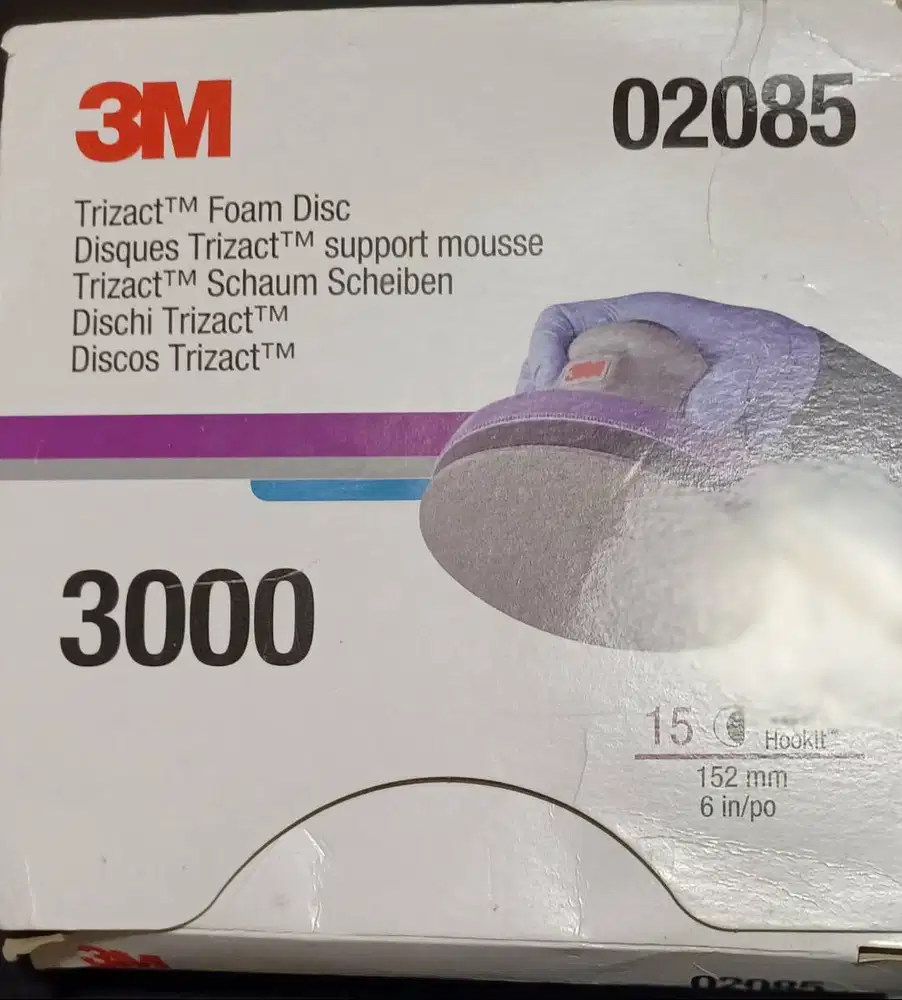 Amplas/Ampelas Busa 3M 2085 Trizact Hookit Foam Discs P3000 - 150 mm