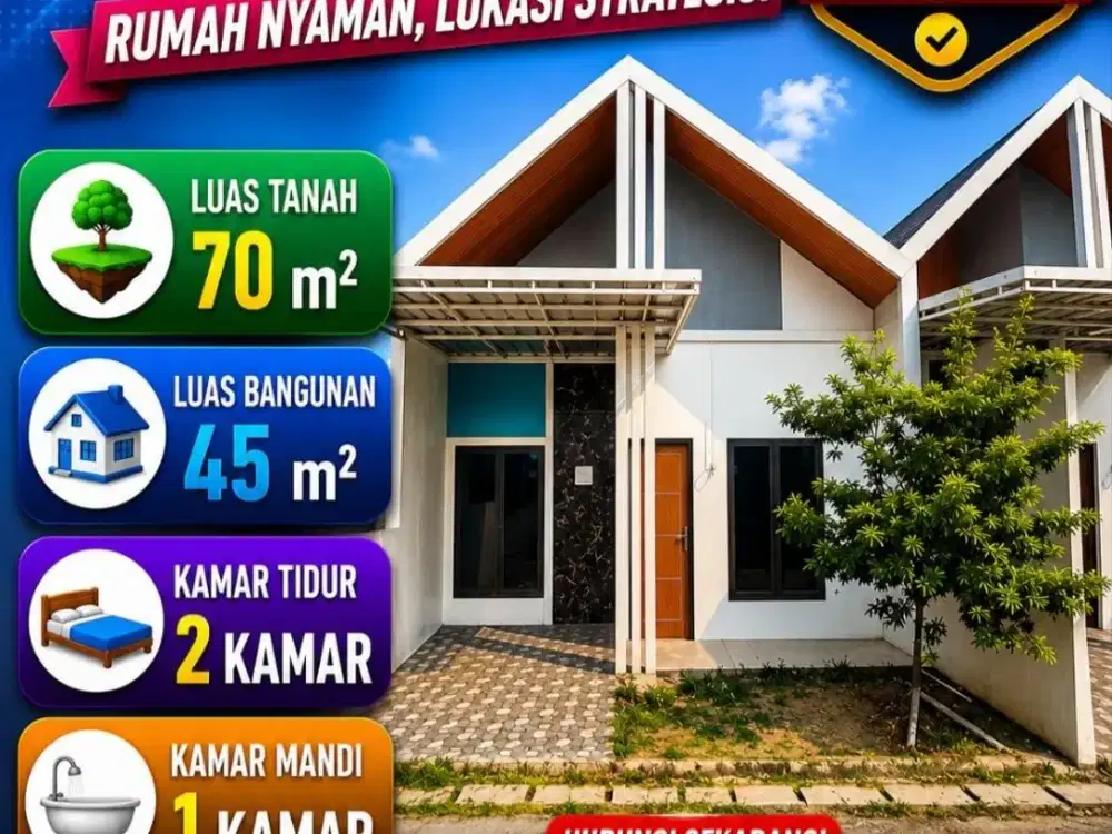 Rumah Baru, Tanpa DP, Hanya 500 ribu sudah Akad, Tambun Utara, 20 menit Stasiun Bekasi