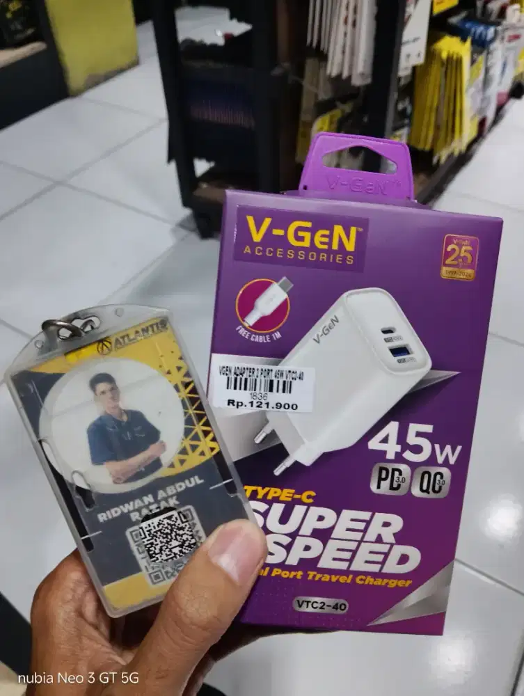 CHARGER VGEN 2 PORT 45W VTC2-40 | ATLANTIS DAHSYAT