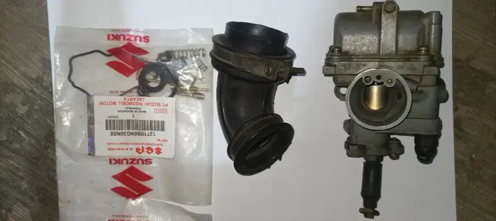 Paket Karburator Shogun 110 Copotan + Repair Kit + Leher Knalpot