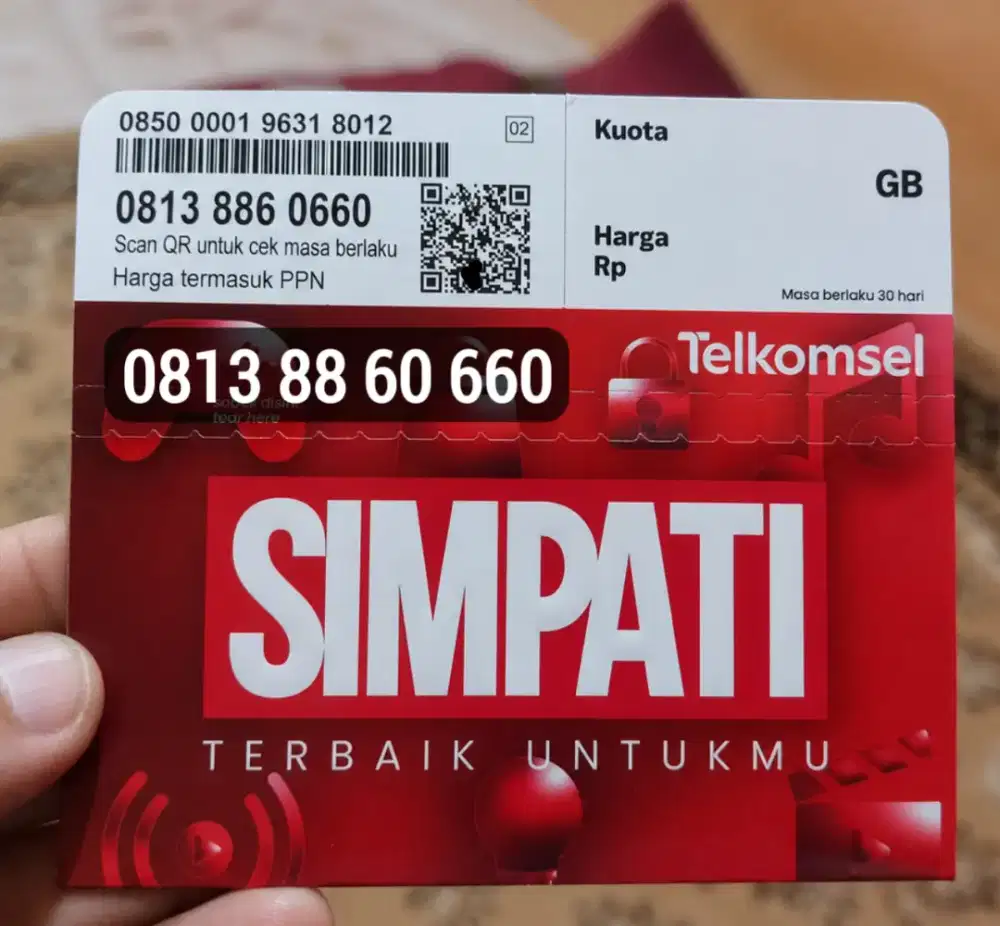 Kartu Telkomsel 11 Digit Nomor Cantik Kuota 3 GB
