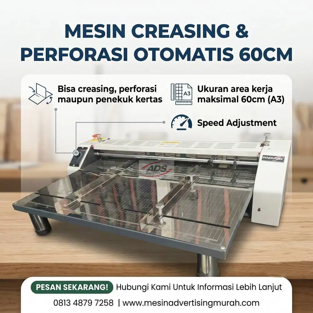 MESIN PERFORASI / PENEKUK KERTAS DAN CREASING MANUAL DAN OTOMATIS