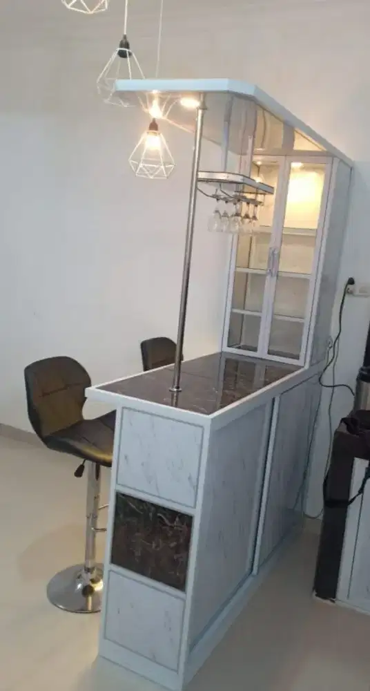 Minibar lengkap almunium acp ,tahan air,anti rayap / bdl