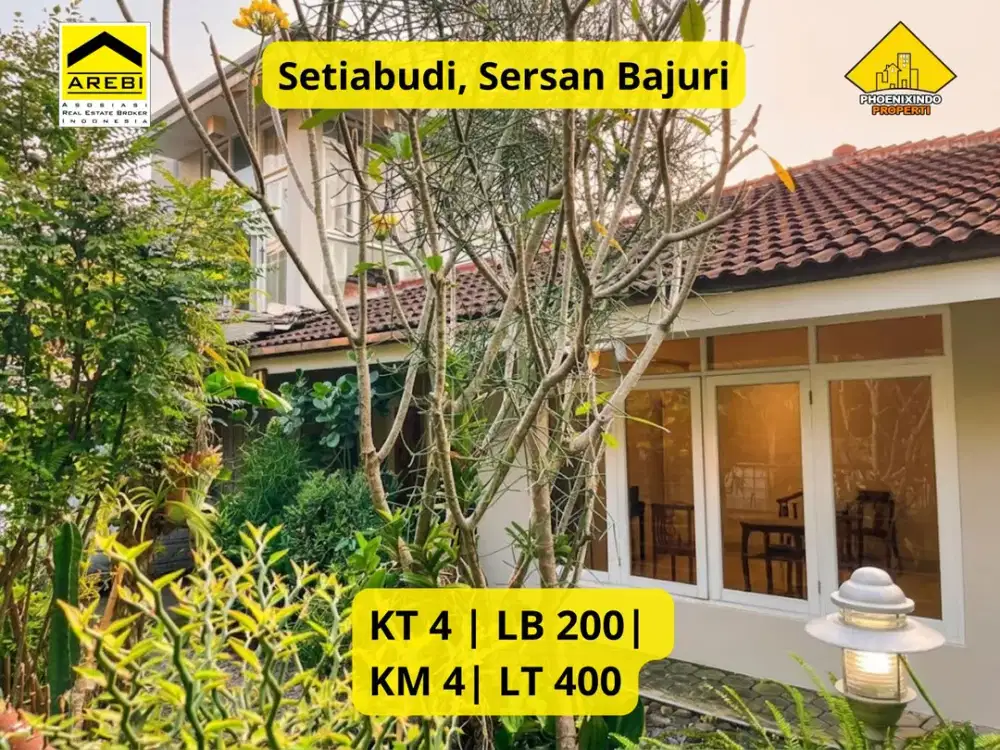 Dijual Rumah Luas Area Setiabudi – Sersan Bajuri Bandung LT 400 m² | LB 200 m² | 2,5 Lantai | SHM | Rp 2,5 Milyar