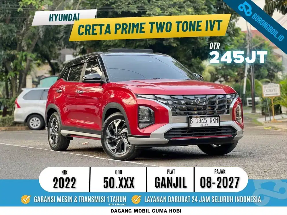TERMURAH!!CRETA PRIME TWO TONE AT 2022 SIAP PAKAI