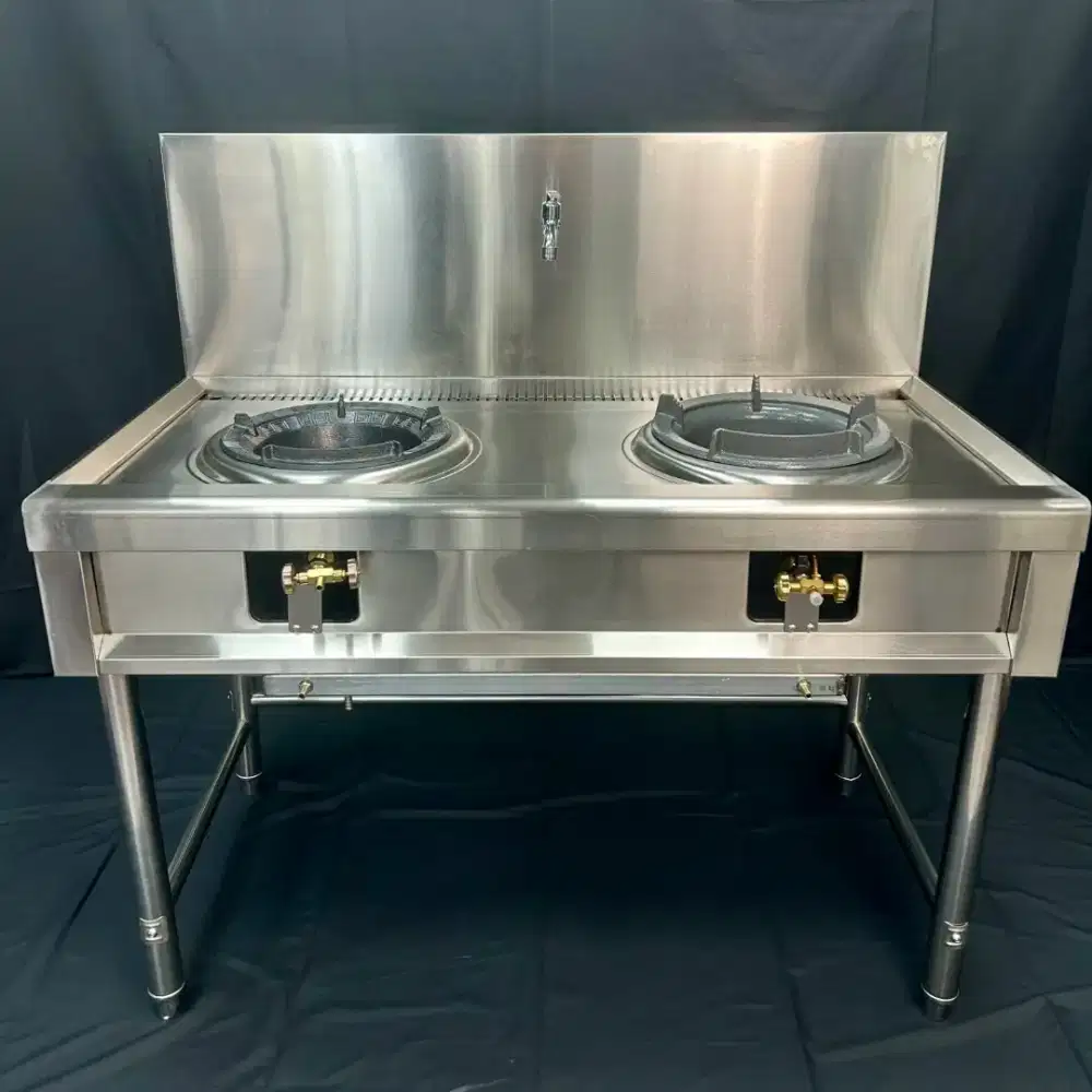 Kompor High Pressure Kwali Range 2 Tungku Stainless Steel