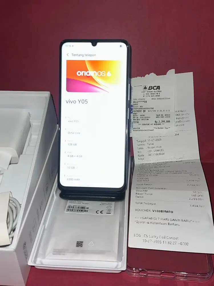 VIVO Y05 4//128GB cuma buka segel!!