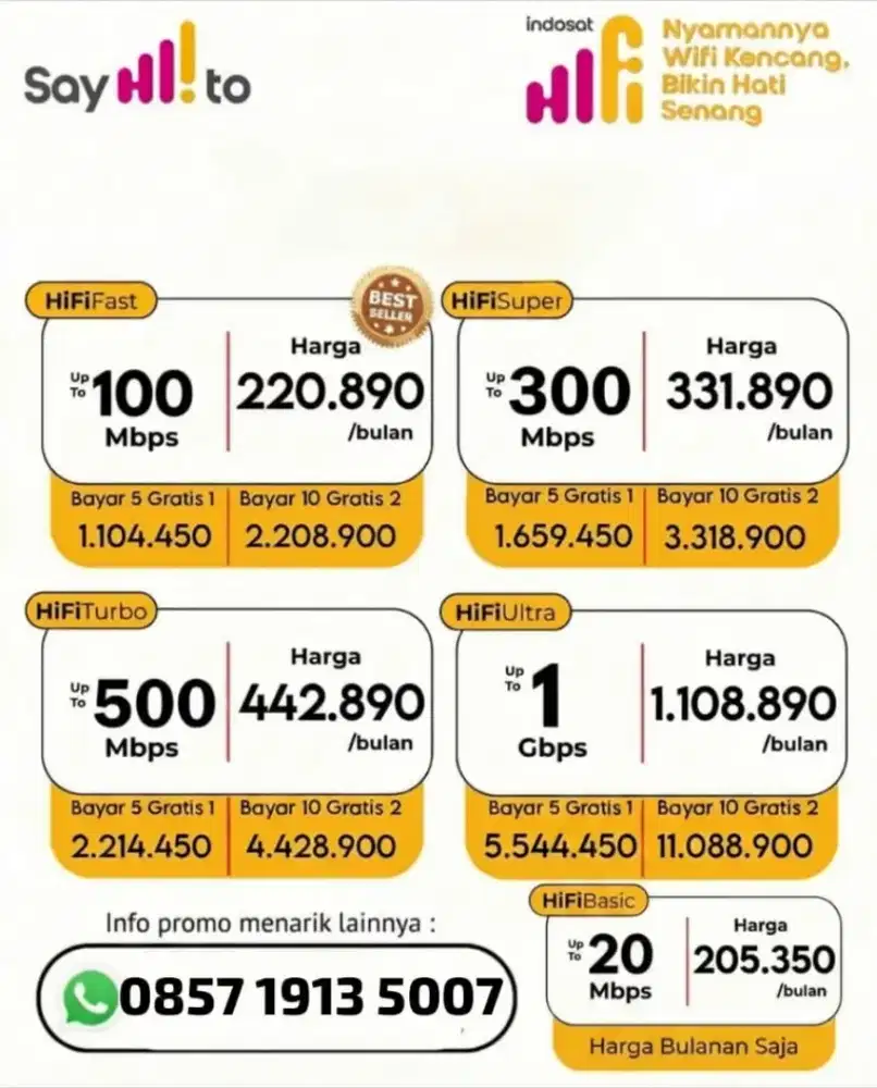 Wifi INDOSAT HIFI murah