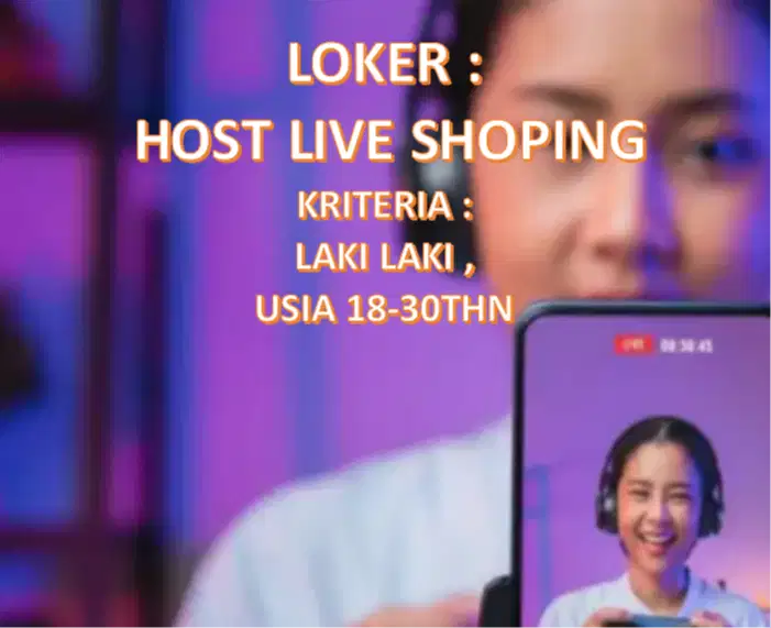 Lowongan kerja LOKER HOST LIVE Shoppping di tiktok Shopee