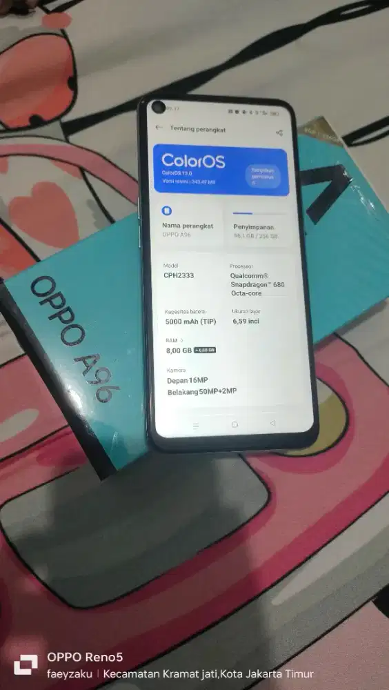 Oppo A96 Ram 8+6/256