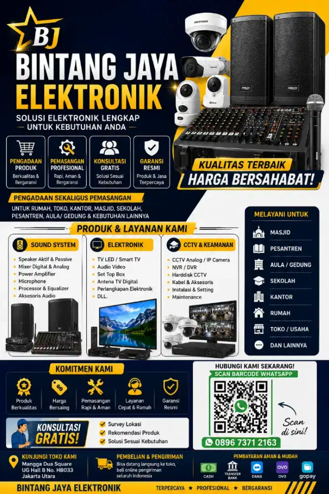 Toko speaker audio system elektronik cctv