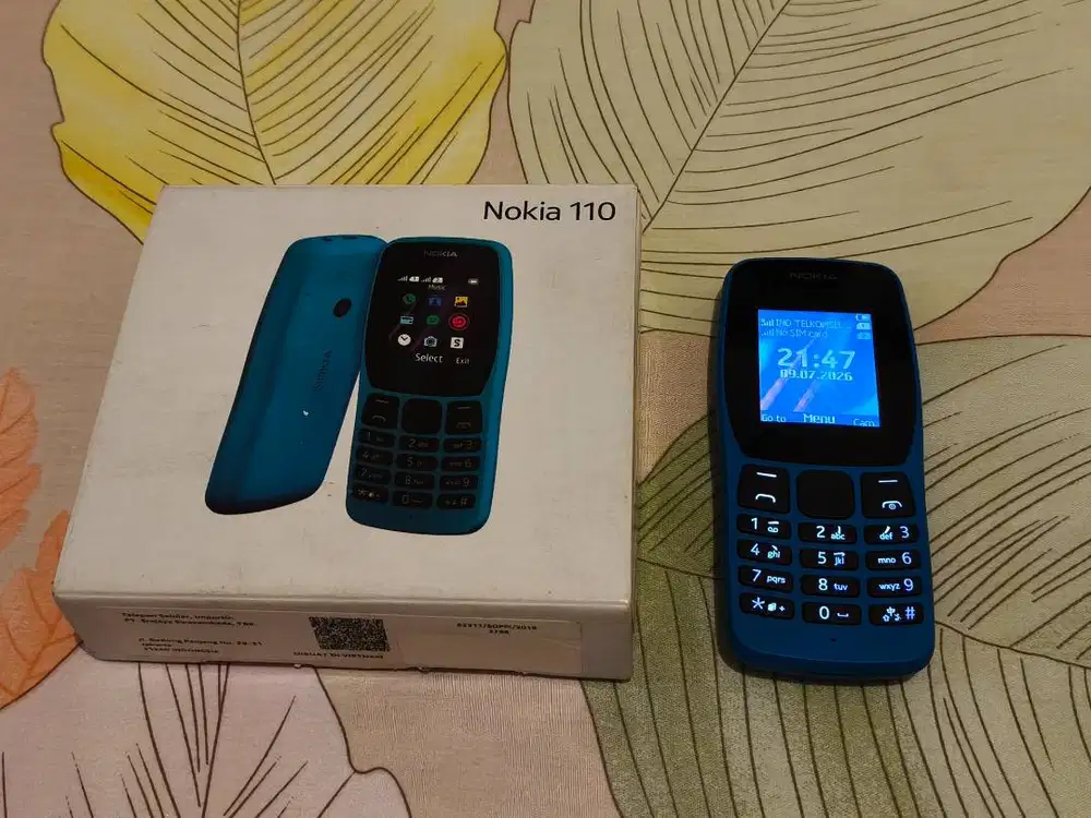 Nokia 110 2019 Warna Blue Dual SIM Fullset Second Original Gan