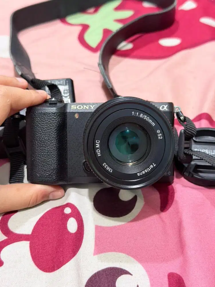 Kamera A5100 + lensa 7artisans 50mm F1.8 fullset sony SC 5 RIBUAN