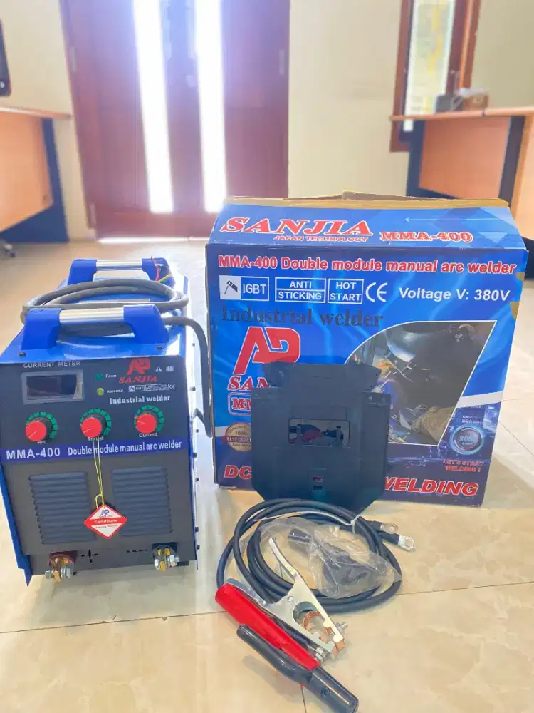 Mesin las MMA 400 ampere AP Sanjia SMAW STIK Las Listrik Inverter IGBT