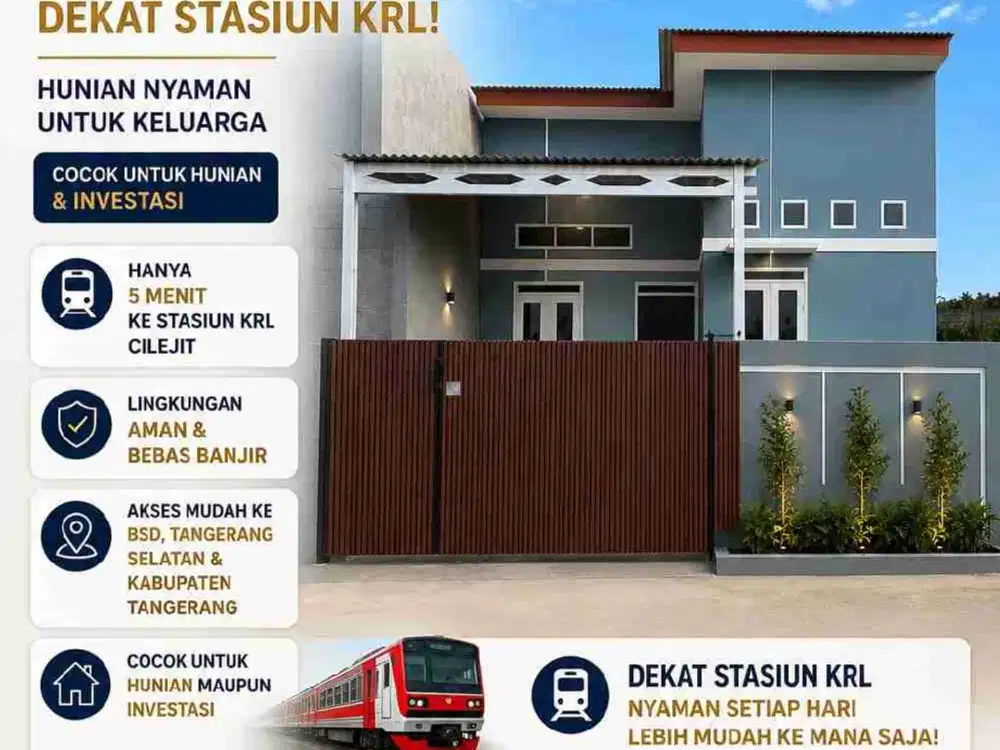 Di Jual Cepat Rumah Murah Dekat Stasiun Cilejit, 165jt Sudah Banyak Bonusnya