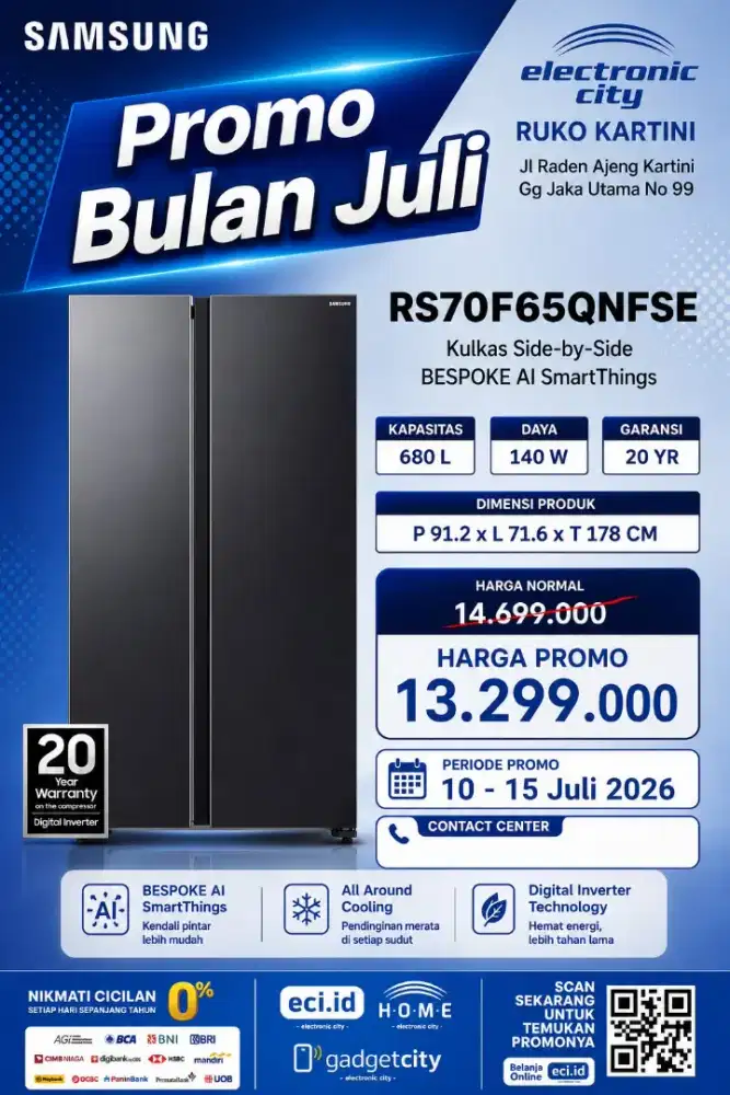 SIDE BY SIDE SAMSUNG RS70F65QNFSE