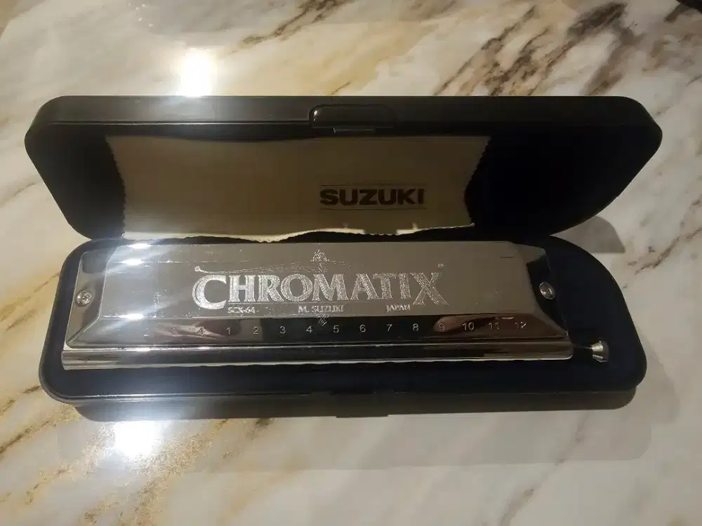 Suzuki Chromatix SCX-64 Chromatic Harmonica Japan 16 Hole 64 Reed Ori