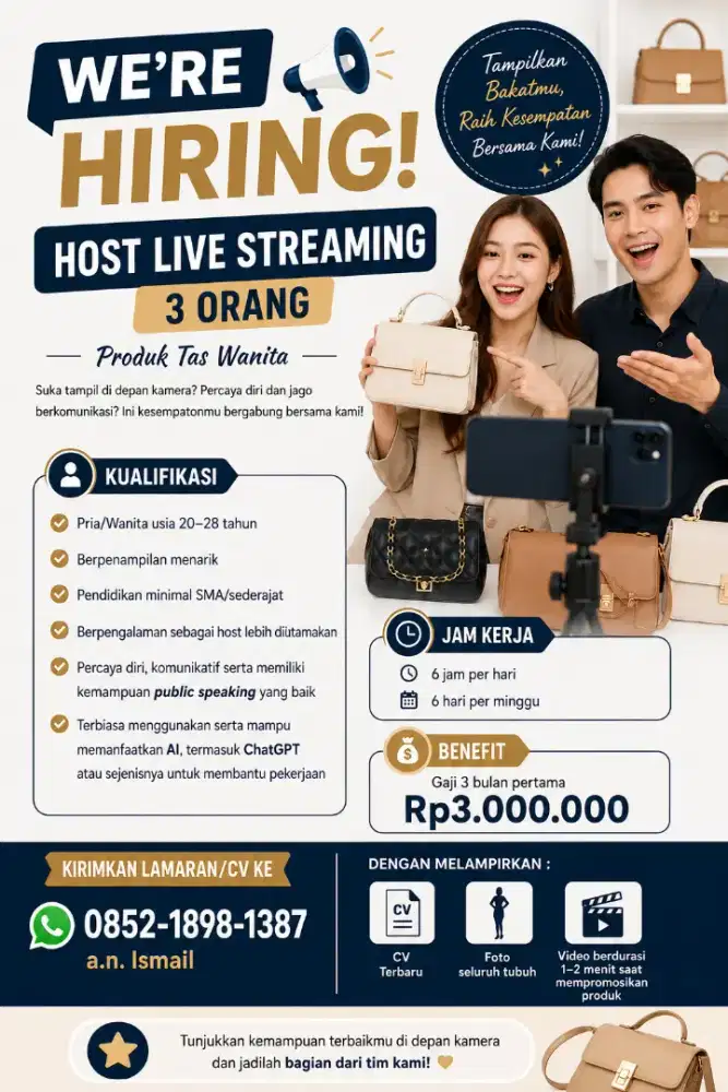 Lowongan Host Live Stream