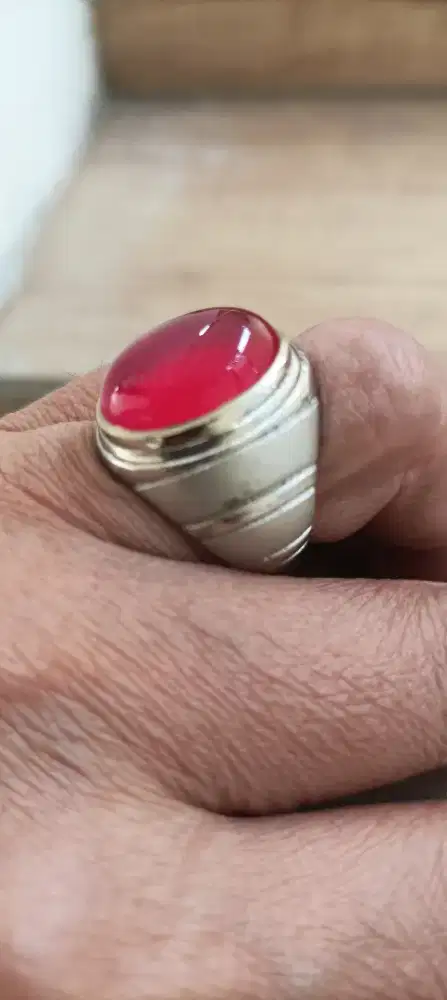 cincin batu Red baron carnelian