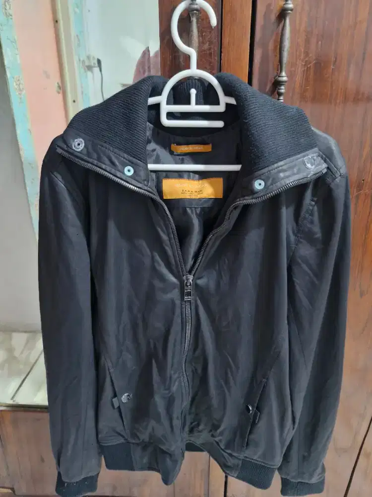 Black Bomber Jacket Zaraman Original