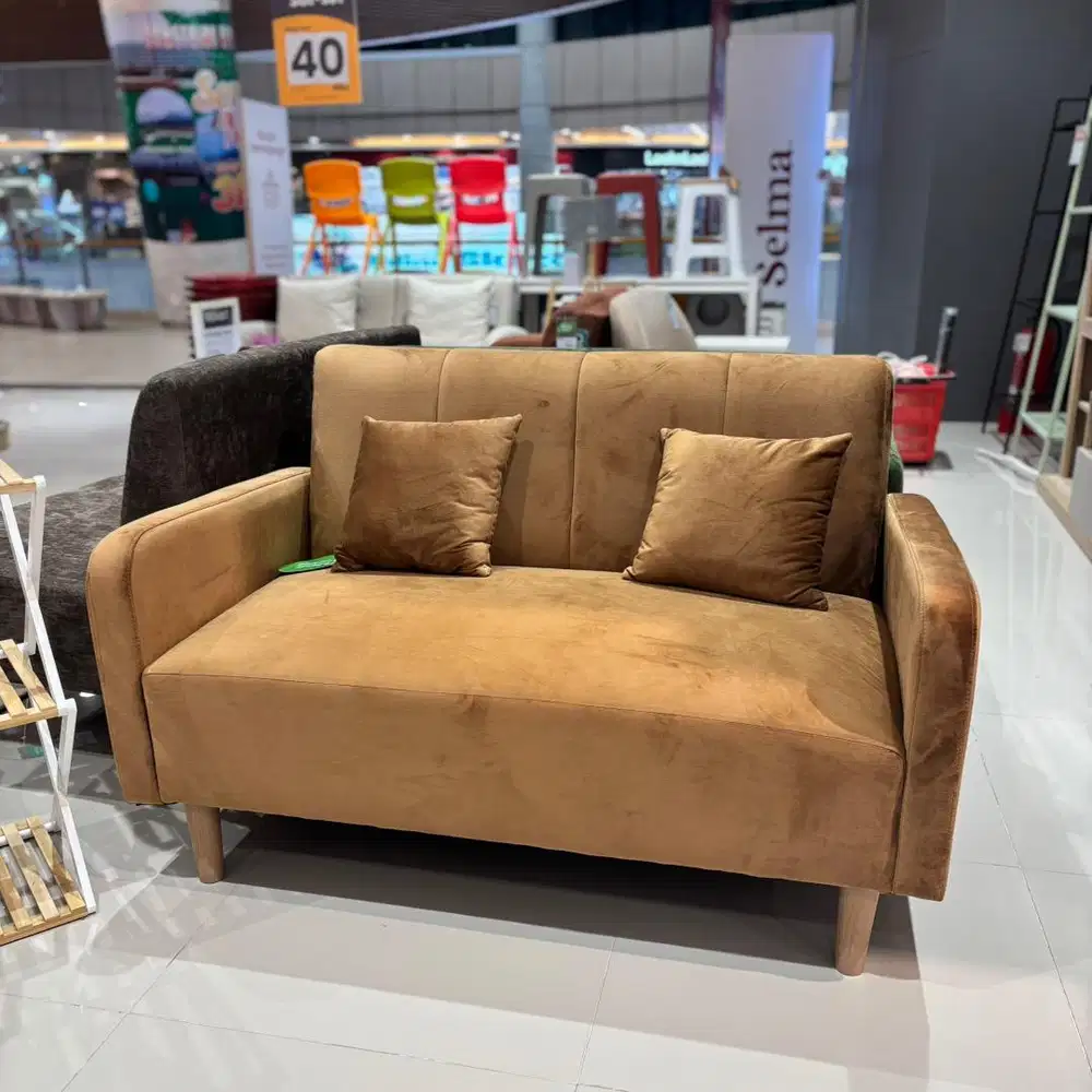 JUAL BARU SOFA 2 SEATER BAHAN VELVET