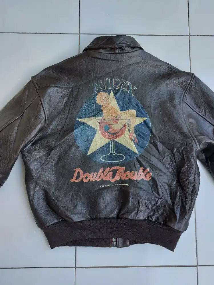 AVIREX A2 VINTAGE LEATHER JACKET CLASSIC RETRO JAKET KULIT