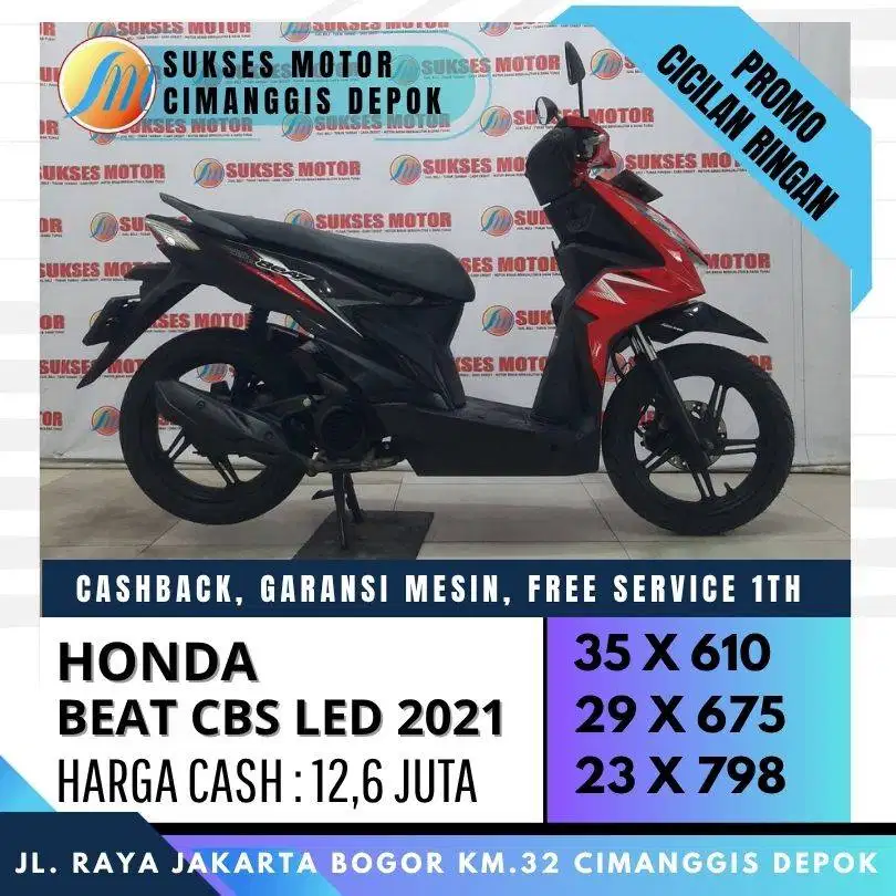 BEAT CBS LED 2021 UNIT SIAP PAKAI BERGARANSI MESIN