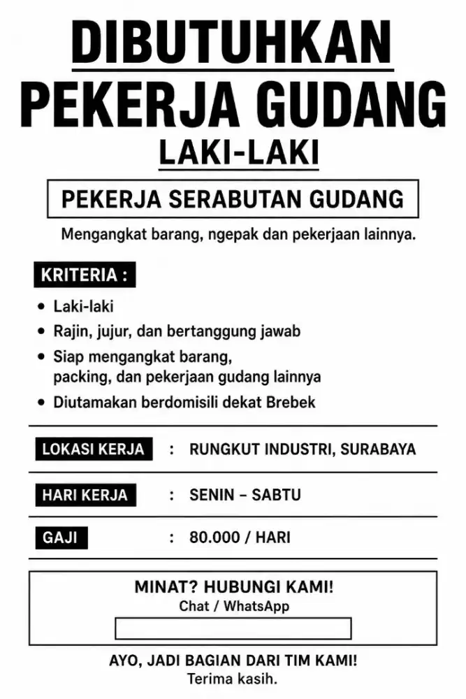 Lowongan Serabutan