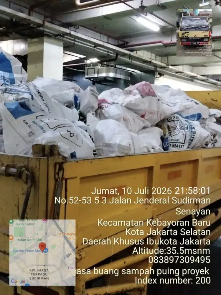 Buang puing dan angkut sampah