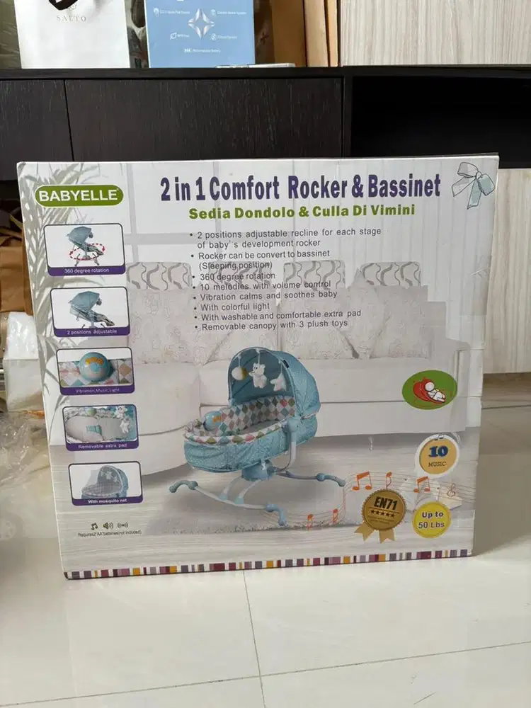 2 in 1 comfort Rocker and Bassinet Babyelle Brown
