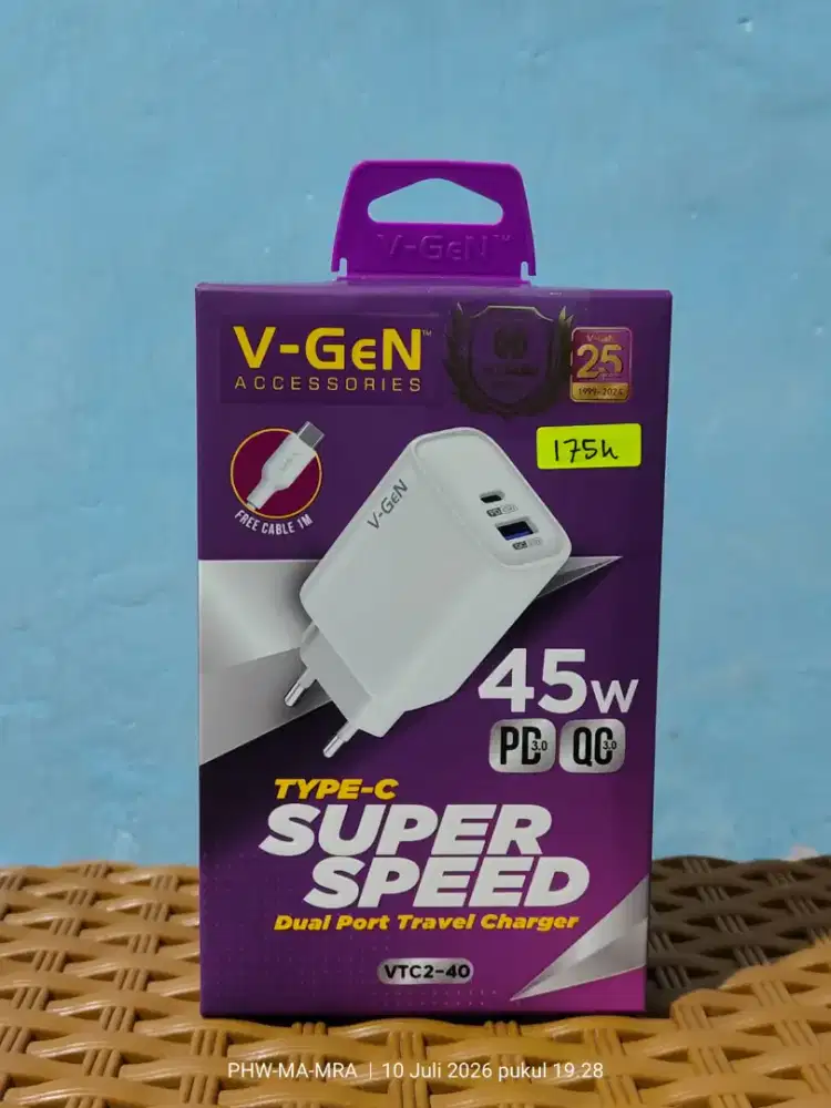 Charger Vgen 45watt Samsung Super Fast ( BISA COD )
