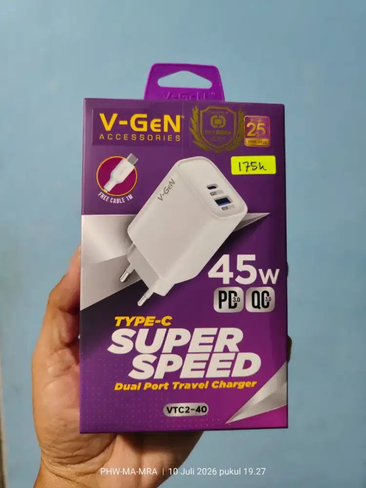 Charger Vgen 45watt Super Fast ( GRATIS ONGKIR )