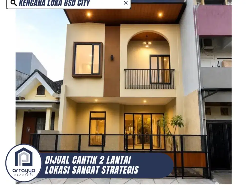 DIJUAL RUMAH CANTIK MASIH BARU 2 LANTAI LOKASI SANGAT STRATEGIS DI KENCANA LOKA BSD CITY (HRB210)