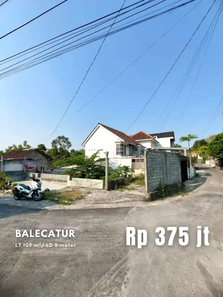 Dijual Tanah Hook di Balecatur dekat Jalan Wates Km 7