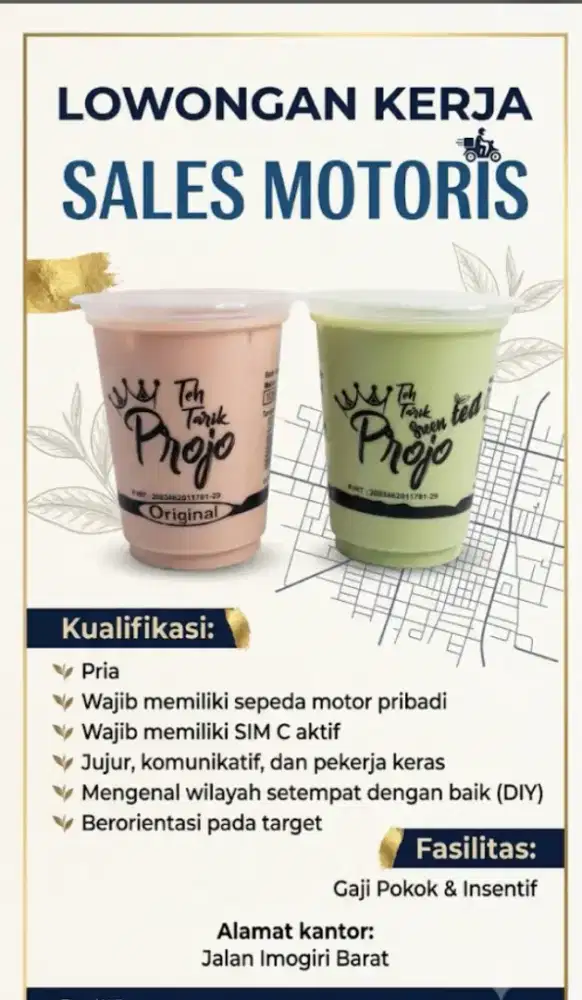 Sales motoris teh tarik jelly