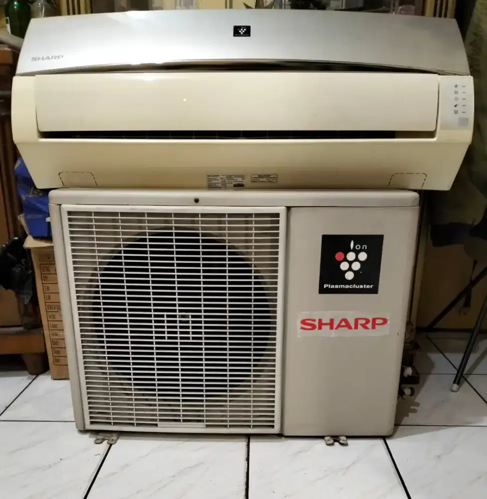 ac split 1/2 pk sharp plasma dingin, bagus