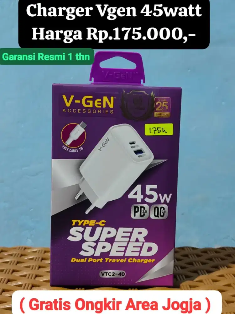 Charger Vgen 45watt Samsung Super Fast ( BISA COD )