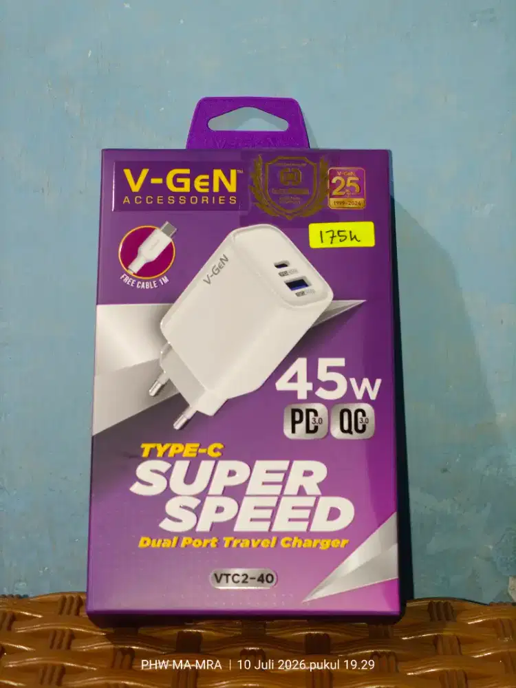 Charger Vgen 45watt Super Fast ( GRATIS ONGKIR )